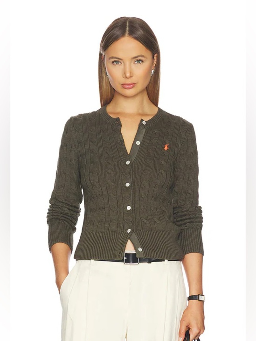 Polo Ralph Lauren Cable Knit Cotton Long Sleeve Cardigan